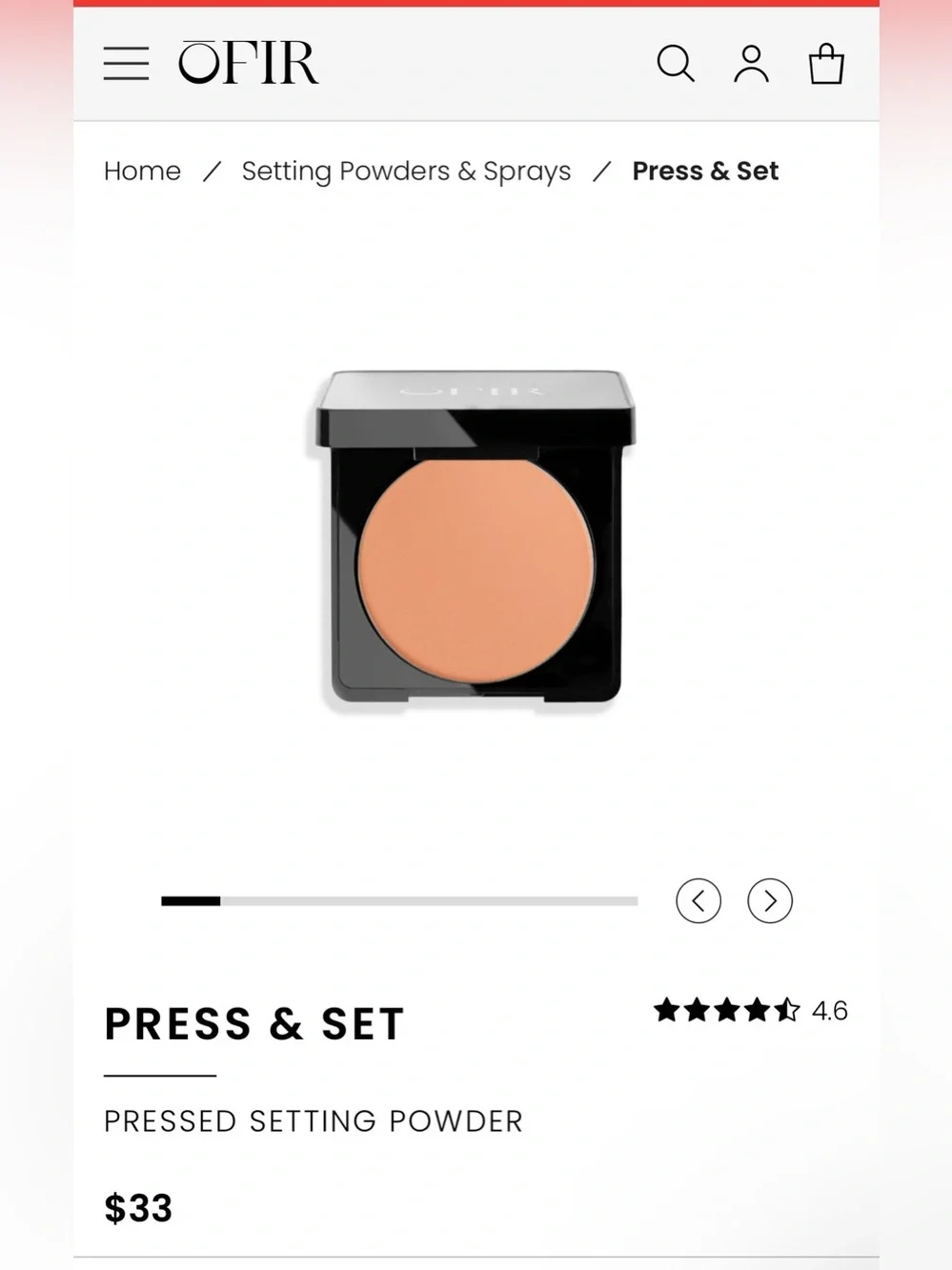OFRA Press & Set Pressed Setting Powder or Cheek Highlighter Compact -Deep